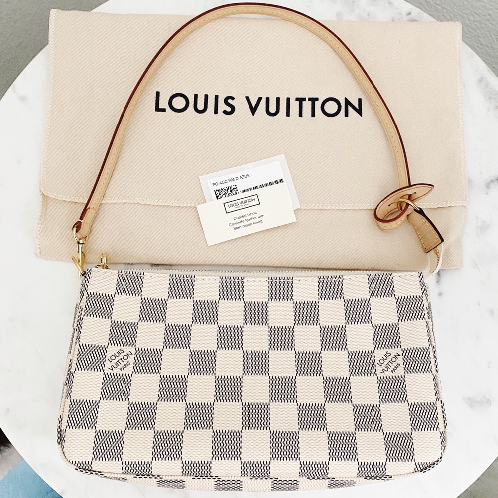 NWT Louis Vuitton Pochette Accessory Damier Azur